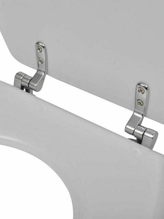 vidaXL Wooden Toilet Seat White 42.5cm