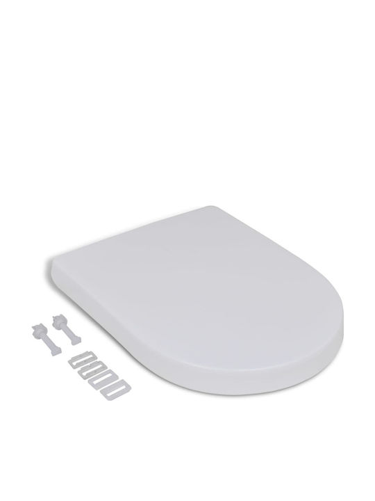 vidaXL Capac WC Închidere lentă Plastic 46x34cm Alb