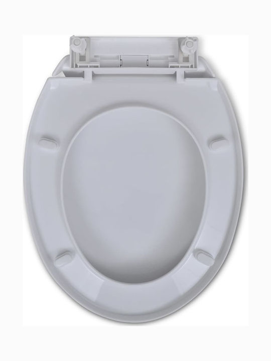 vidaXL Capac WC Închidere lentă Plastic 46x34cm Alb