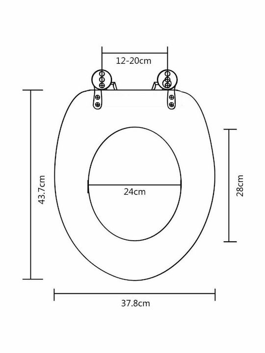 vidaXL Καπάκι Λεκάνης Ξύλινο 42.5x36cm Πεπαλαιωμένο Ξύλο