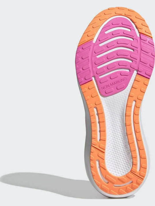 EQ21 Run J Kids Sports Shoes Running with Laces Screaming Pink / Screaming Orange / Cloud White