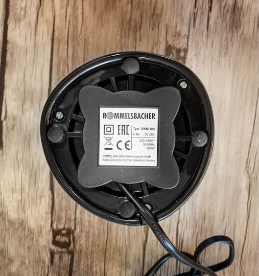 Rommelsbacher EKM 100 Râșniță electrică pentru cafea 200W cu capacitate de boabe 70gr Argintiu