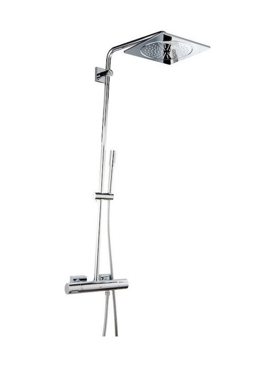 Grohe F-Series System 254 Shower Column with Mixer 113.2cm Silver