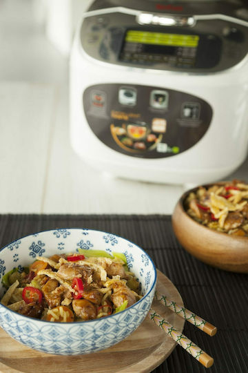 Tefal Fuzzy Spherical Advanced Πολυμάγειρας 750W με Χωρητικότητα 5lt Λευκός