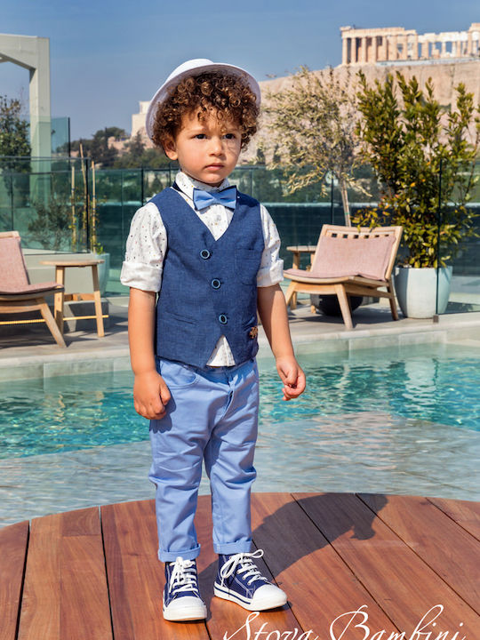 Stova Bambini Βαπτιστικό Κοστούμι Μπλε 6τμχ Stova Bambini Βαπτιστικό Κοστούμι Μπλε 6τμχ
