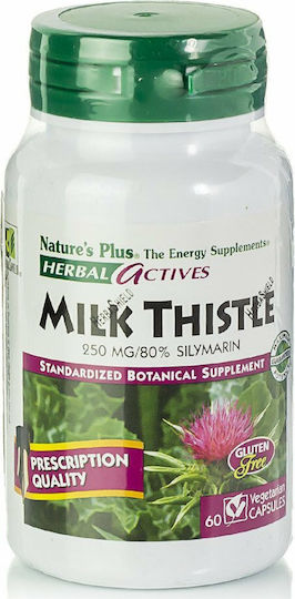 Nature's Plus Herbal Actives Milk Thistle 60 veg. caps