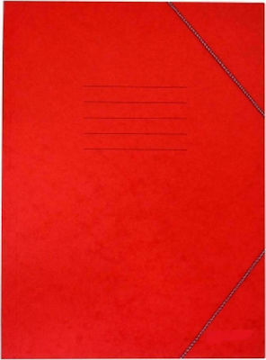 Premium Folder Prespan with Rubber Band and Ears for Paper A4 Red