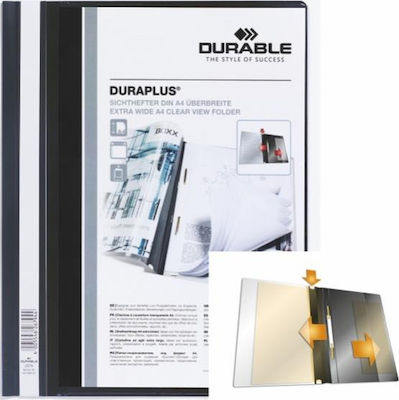 Durable Ντοσιέ με Έλασμα για Χαρτί A4 Μαύρο Duraplus 2579