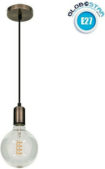 GloboStar Lumi Hängelampe Bronze mit Fassung E27 4x4x110cm.