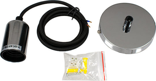 GloboStar Lumi Hängelampe Silber mit Fassung E27 4x4x110cm.