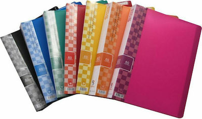 Sunfull Clipboard Flexible with 60 plastic sleeves Slides for Paper A4 Pink 1pcs