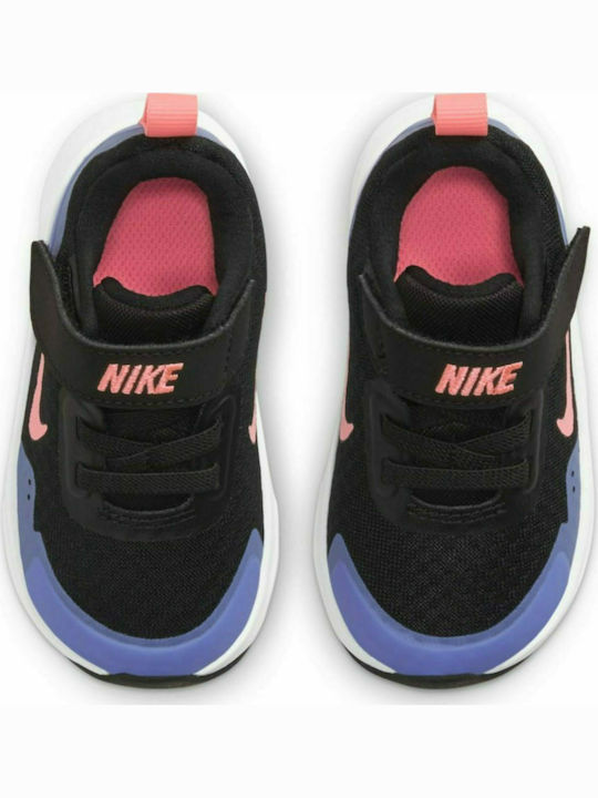 Wearallday Tdv Kids Sports Shoes Running with Hoop & Loop Closure Black