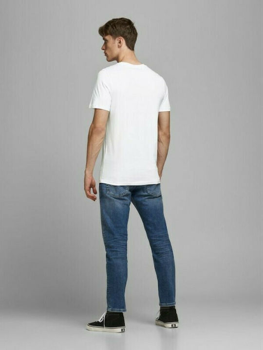 Jack & Jones Logo Ανδρικό T-shirt Κοντομάνικο White Play