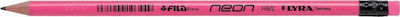 Lyra Neon Pencil HB with Eraser Pink /pink