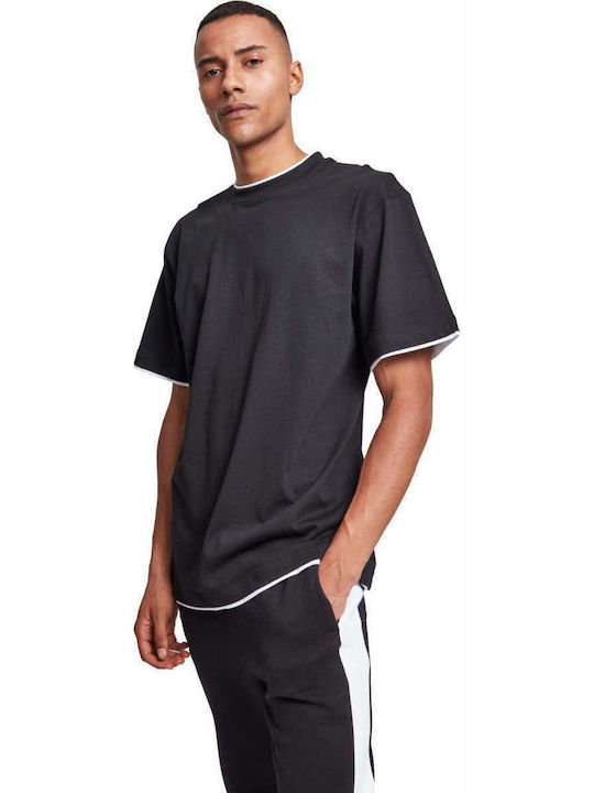 Urban Classics TB029A Men's Short Sleeve T-shirt Black / White