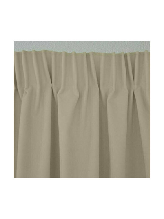 Lino Home Κουρτίνα με Τρέσα Samos Mocca 300x275εκ.