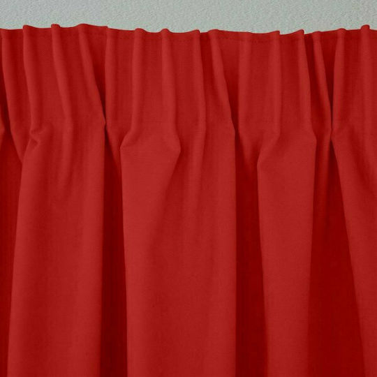 Lino Home Vorhang mit Bleistiftfalten Samos Rote 150x275cm
