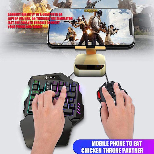 Docooler HXSJ V100 Gaming KeyPad με RGB φωτισμό (Αγγλικό US)