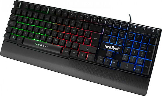 Weibo WB-100 Dark Hero Gaming Πληκτρολόγιο με RGB φωτισμό (Αγγλικό US)