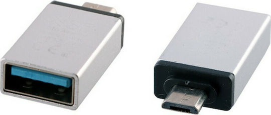 NSP Konverter Micro-USB männlich zu USB-A weiblich Silber 1Stück