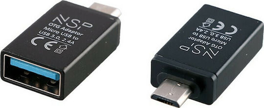 NSP micro USB male - USB-A female 3.0 OTG