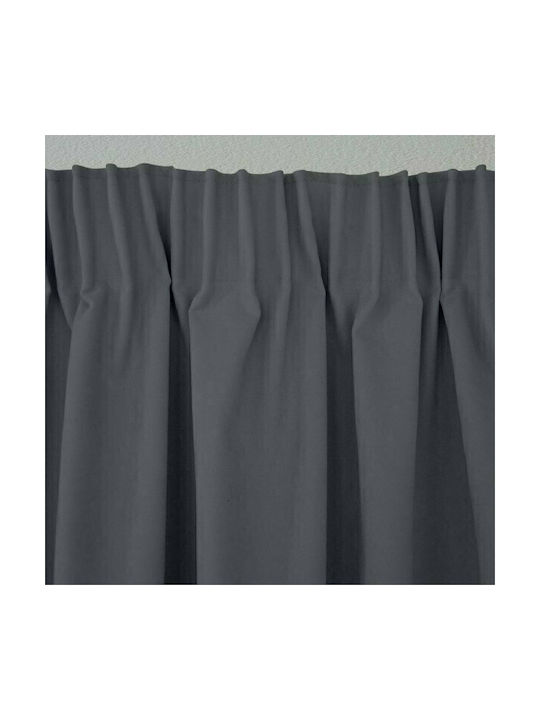 Lino Home Κουρτίνα με Τρέσα Samos Gray 150x275εκ.