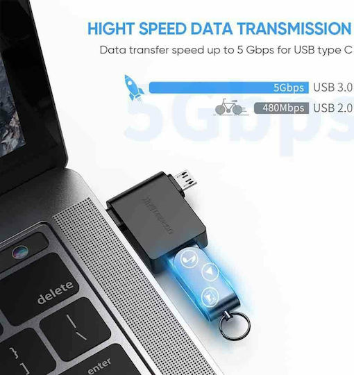 Ugreen Converter USB-C / micro USB male to USB-A female 1pcs 30453