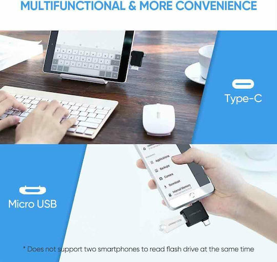Ugreen Converter USB-C / micro USB male to USB-A female 1pcs 30453