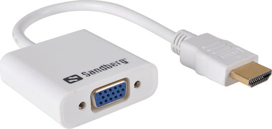 Sandberg 508-69 Konverter HDMI männlich zu VGA weiblich Weiß 1Stück