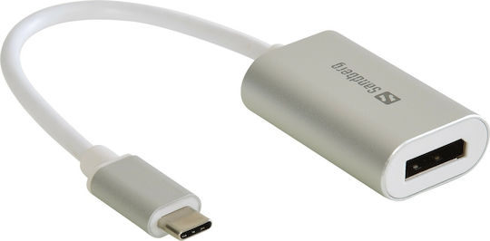 Sandberg Konverter USB-C männlich zu DisplayPort weiblich Silber 1Stück 136-19