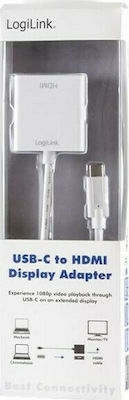 LogiLink Converter USB-C male to HDMI female White (UA0236A)