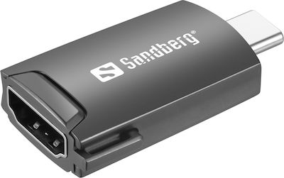 Sandberg Konverter USB-C männlich zu HDMI weiblich Schwarz (136-34)