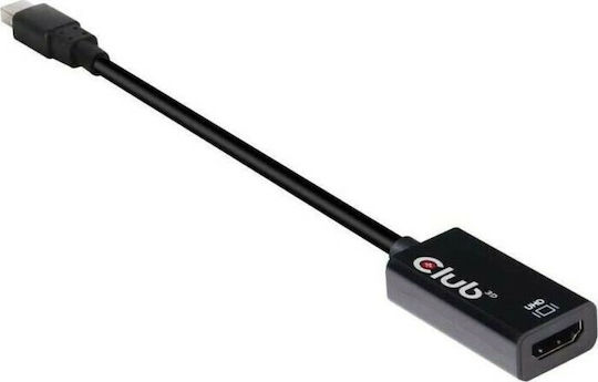 Club3D Μετατροπέας mini DisplayPort male σε HDMI female 1τμχ CAC-1180
