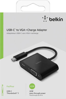 Belkin Μετατροπέας USB-C male σε VGA female (AVC001btBK)