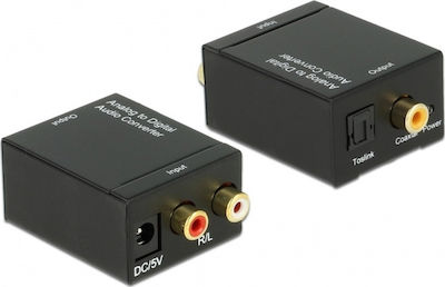 DeLock Μετατροπέας Coaxial / Toslink female σε RCA 2x female (62443)