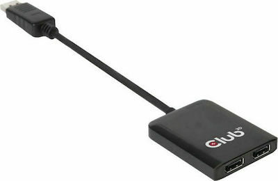 Club3D Konverter DisplayPort männlich zu DisplayPort weiblich Schwarz (CSV-6200)