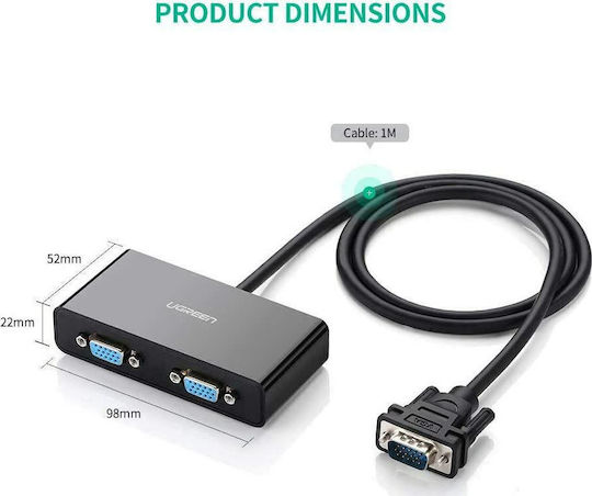 Ugreen Converter VGA male to VGA 2x female 1pcs 20918