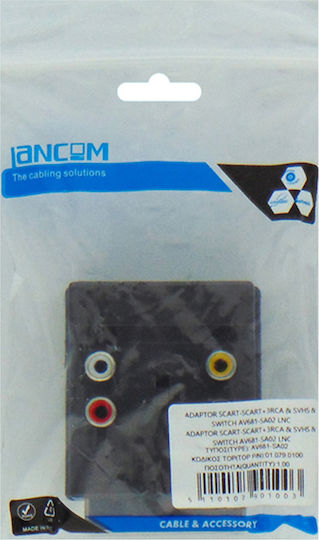 Lancom Μετατροπέας Scart male σε RCA / S-Video / Scart female 5τμχ 01.079.0100