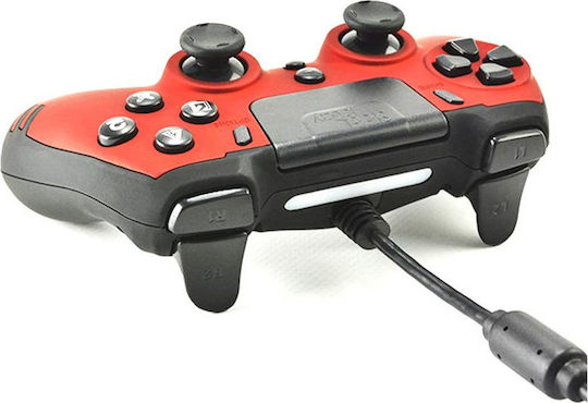 Steelplay Metaltech Verkabelt Gamepad für PC / PS3 / PS4 Rot