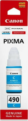 Canon GI-490 InkJet Printer Ink Cyan (0664C001)