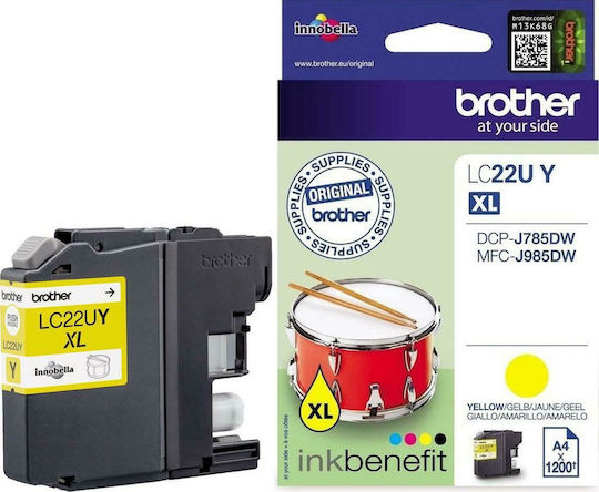 Brother LC-22U Original InkJet Printer Ink Yellow (LC-22UY)