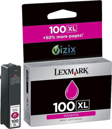 Lexmark 100 Return Original InkJet Printer Ink Magenta (14N0901E)