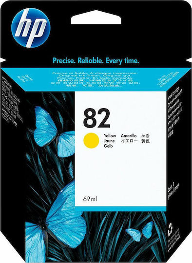 HP 82 Original InkJet Printer Ink Yellow (CH568A)