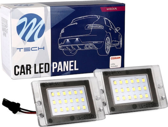 M-Tech License Plate Lights Led for Volvo V70 1997-2000 / XC 1997-2000 2pcs