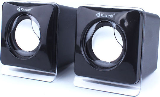 Kisonli V410 2.0 Speakers 6W Black