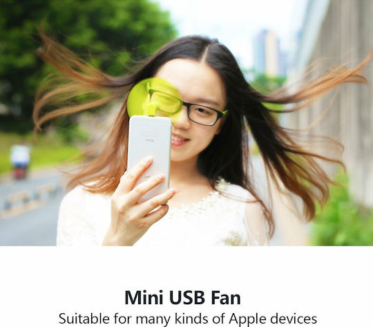 Lightning mini Fan Blue Ανεμιστηράκι Κινητού Lightning Μπλε