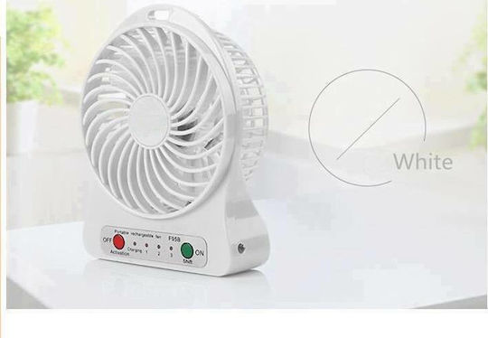 USB Ventilator mit Wiederaufladbarer Batterie Weiß