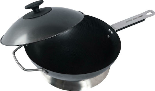 Outdoorchef 18.212.57 Wok Grill from Cast Iron & Stainless Steel with Cap