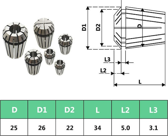 vidaXL 146723 Power Tool Accessory Set of Collet Fresco Chips 15pcs Router