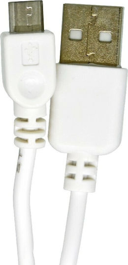 Ancus Regular USB 2.0 to micro USB Cable Λευκό 0.60m (Mαύρο Πουγκί)